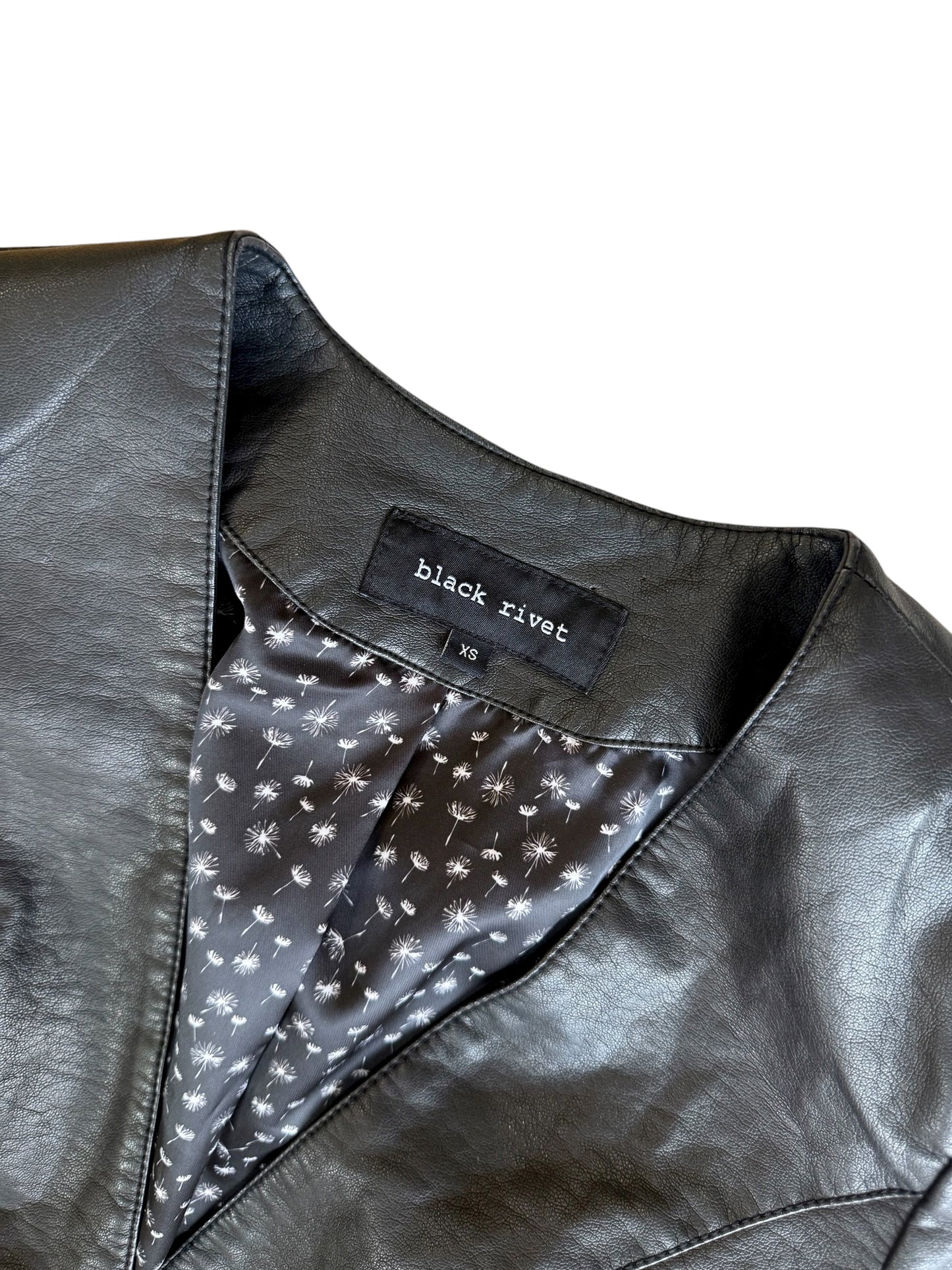 Black Rivet Leather Blazer