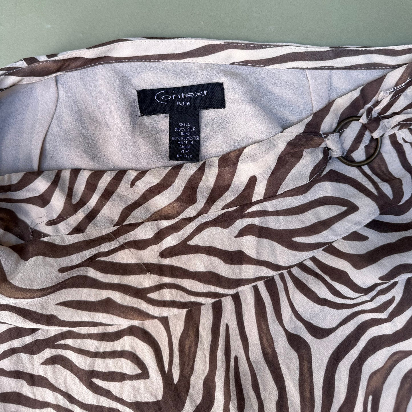 Context Silk Zebra Skirt (S)
