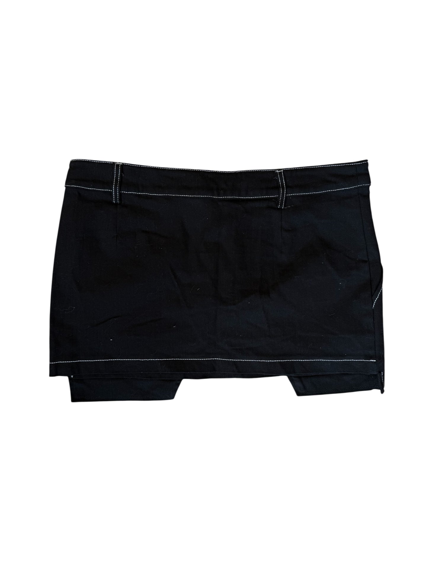 DYLN Black Mini Skirt With White Stitching