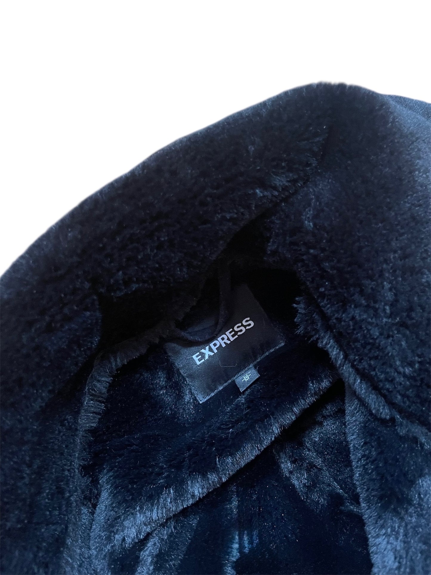 Express Faux Fur & Suede Moto Jacket