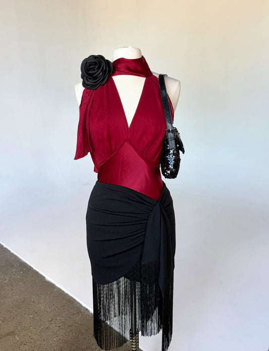 The Limited Halter Neck Wrap Blouse