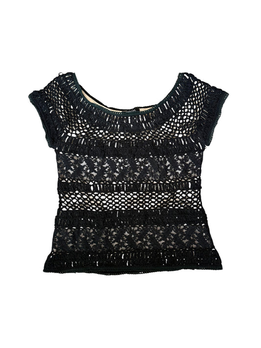 Dolce Cabo Black & Cream Lace Blouse