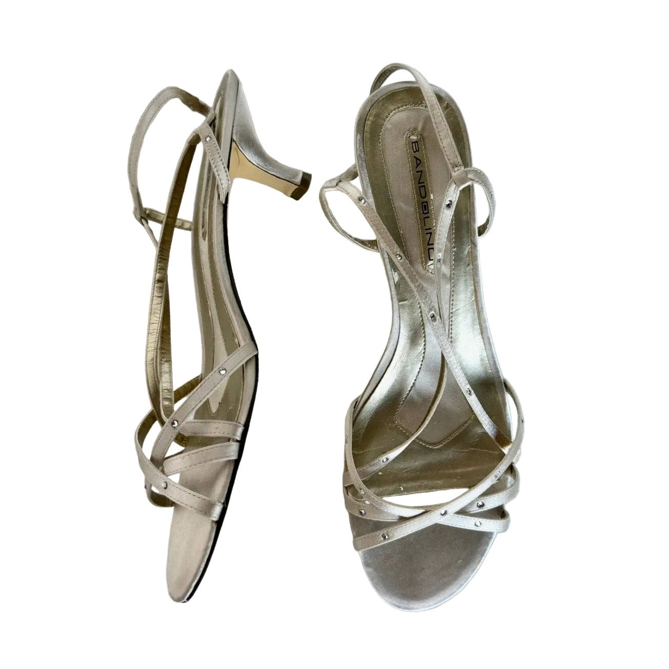 Bandolino Champagne Strappy Heels (9.5)