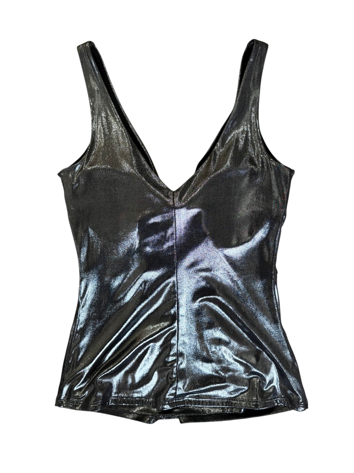 Caché Gunmetal Tank With Built In Bra