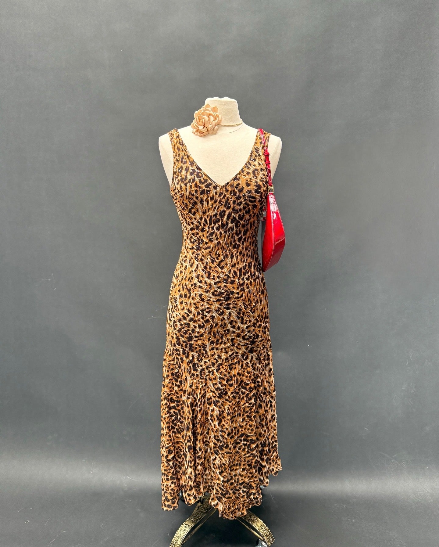90s Lola P. Glam Leopard Dress