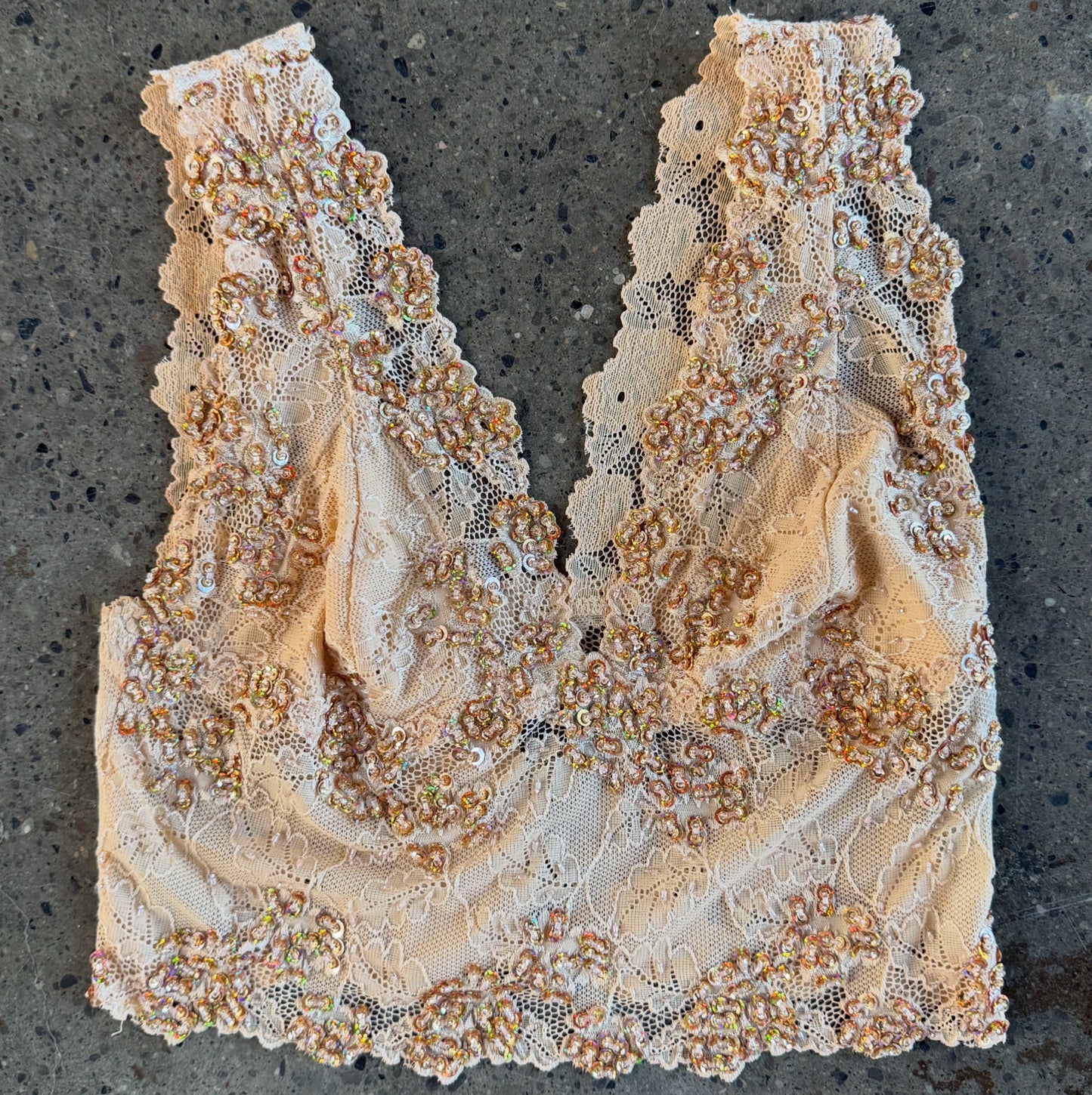 Bebe Sequin & Lace Camisole (L)