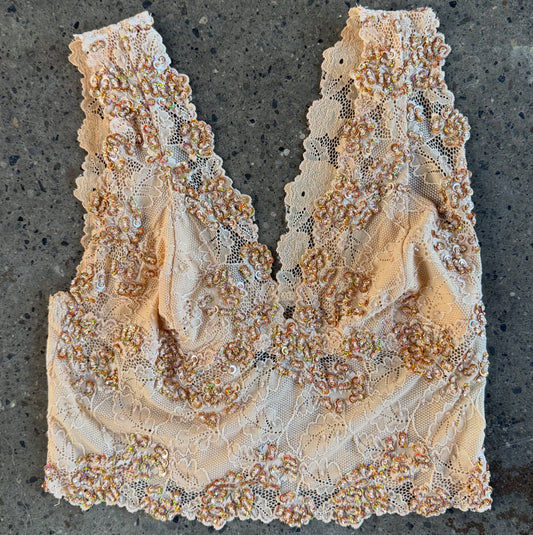 Bebe Sequin & Lace Camisole (L)