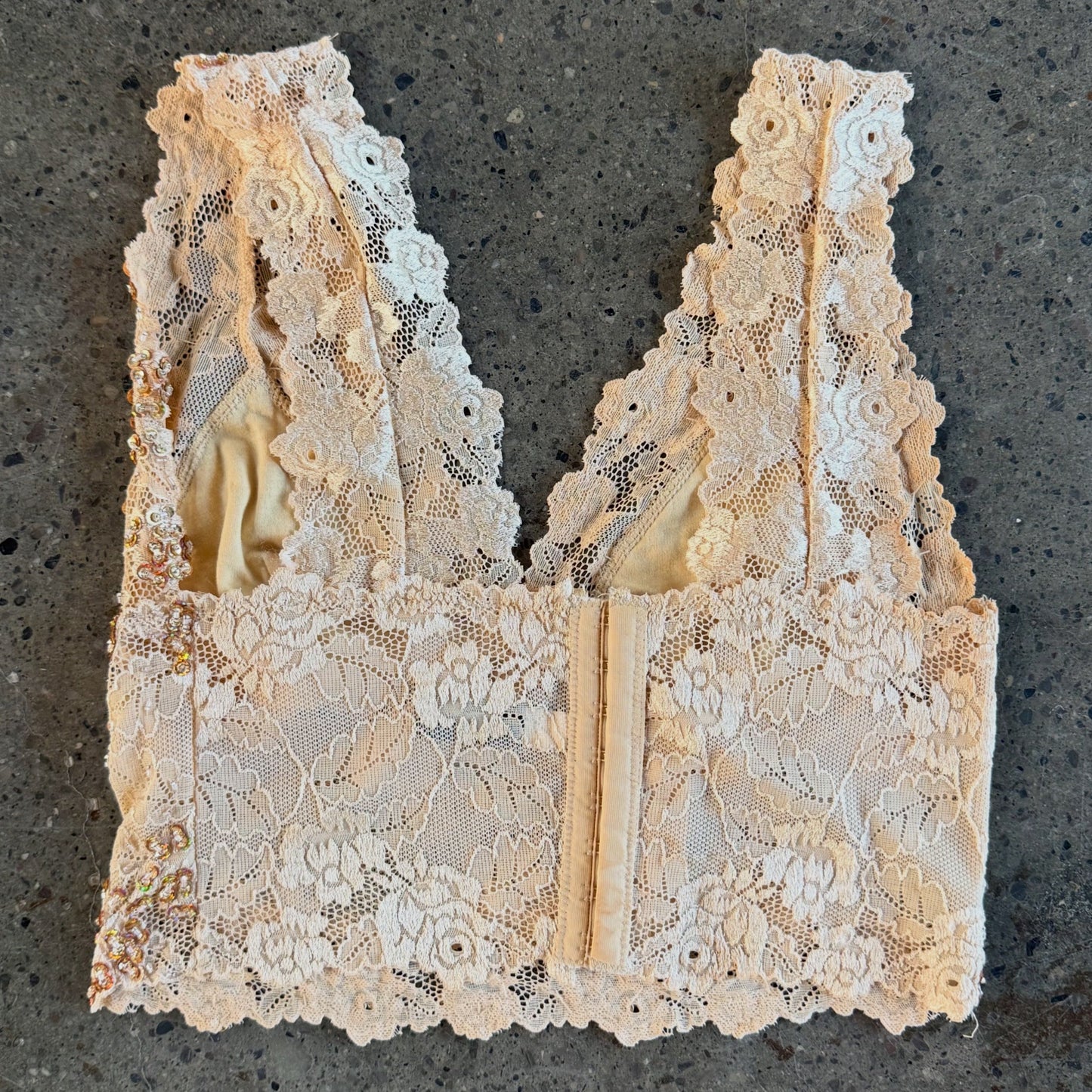 Bebe Sequin & Lace Camisole (L)