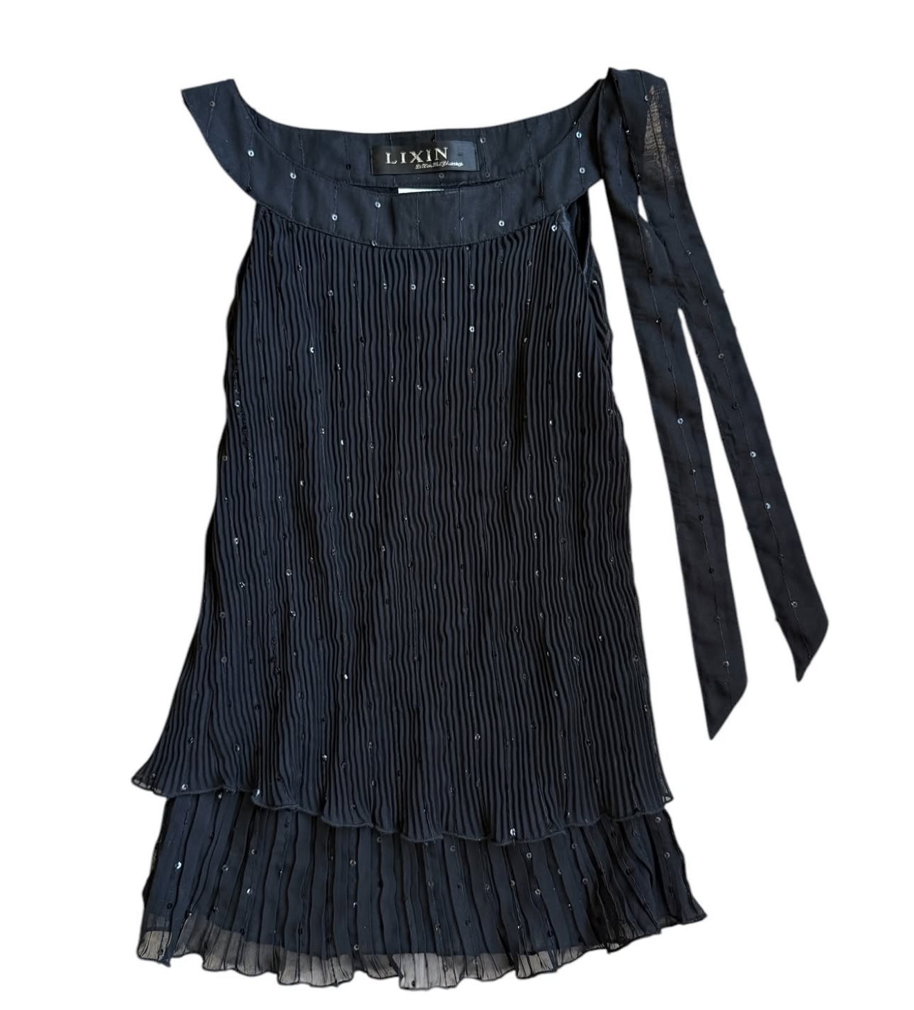 Pleated Blouse With Sequins